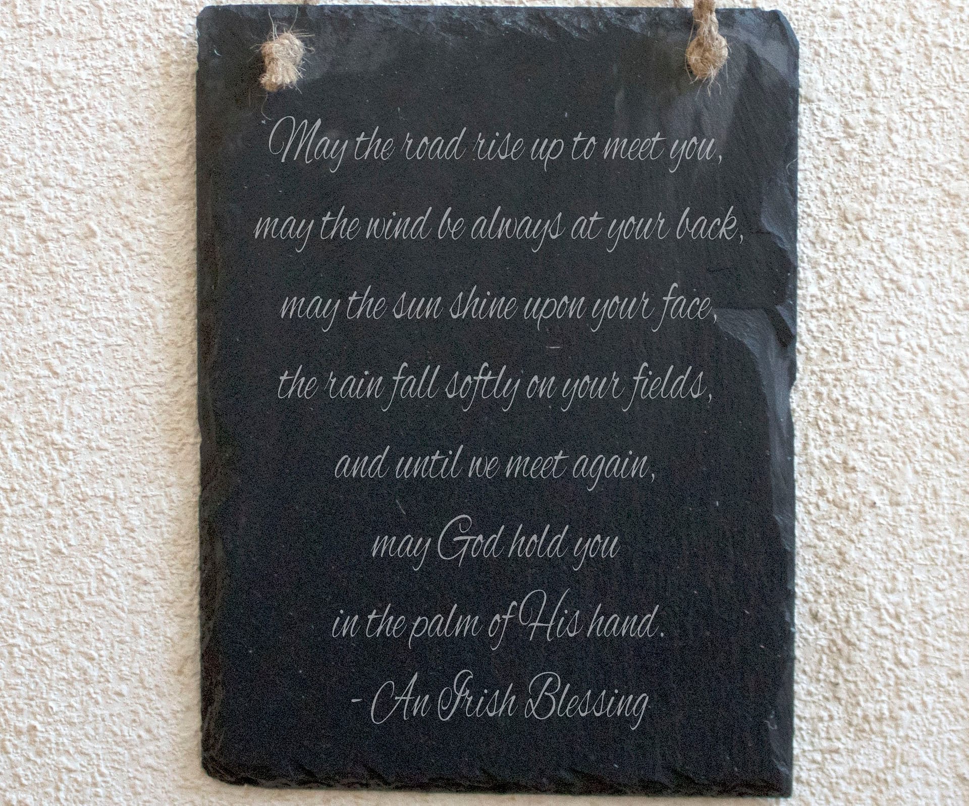 Irish Blessing Slate Sign - McIntosh Woodworking